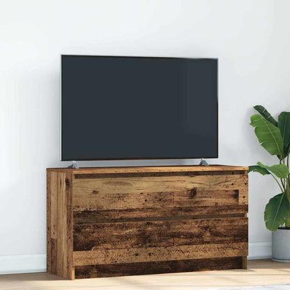 Tv-meubel 100x35x54 cm bewerkt hout oud houtkleurig