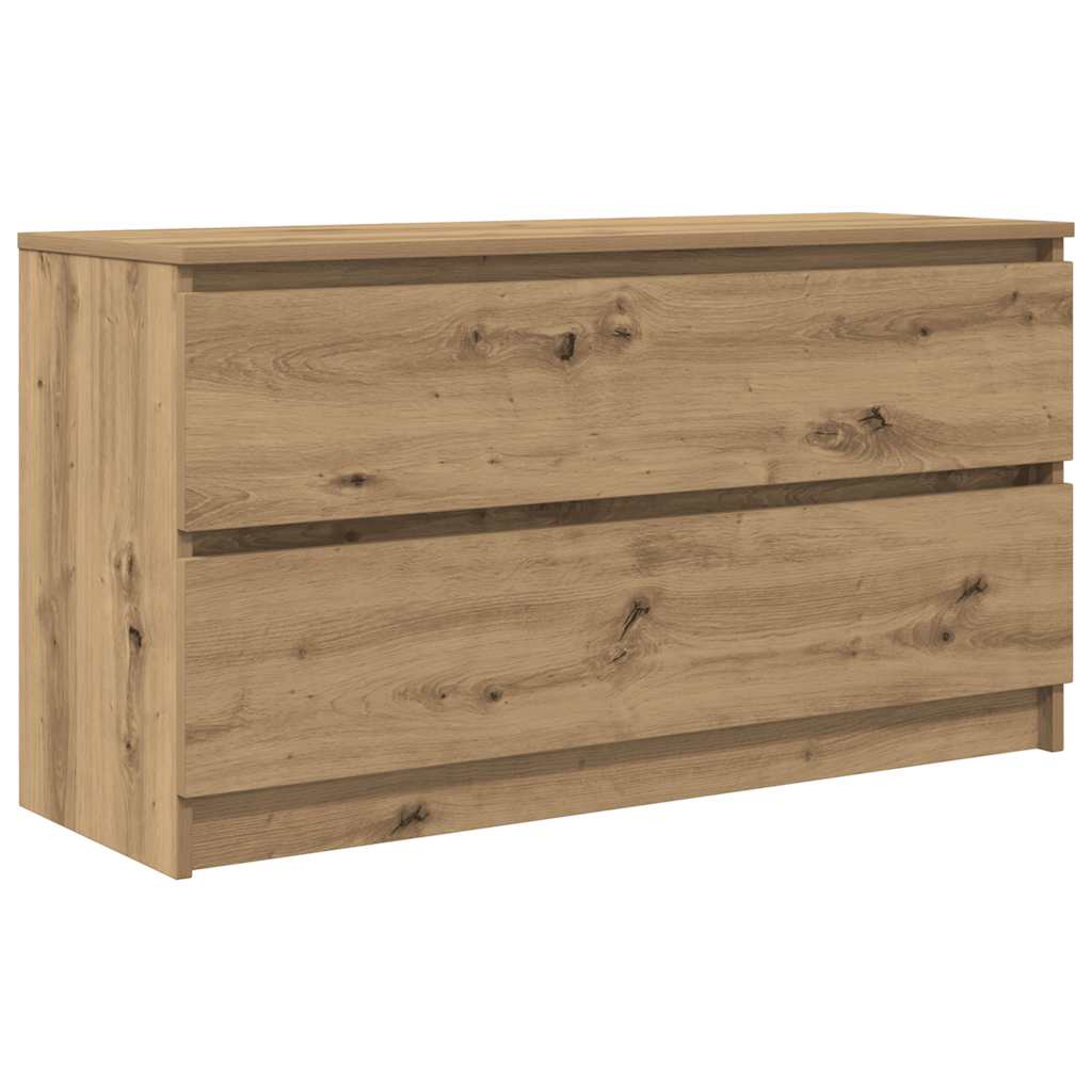 Tv-meubel 100x35x54 cm bewerkt hout artisanaal eikenkleurig