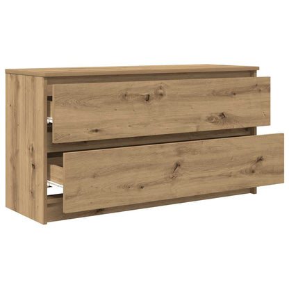 Tv-meubel 100x35x54 cm bewerkt hout artisanaal eikenkleurig