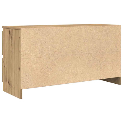 Tv-meubel 100x35x54 cm bewerkt hout artisanaal eikenkleurig