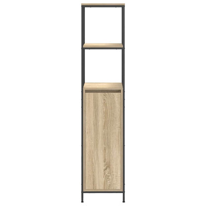 Badkamermeubel met planken 36x35x165 cm Sonoma eikenkleurig