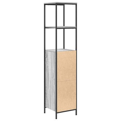 Badkamermeubel met planken 36x35x165 cm grijs Sonoma