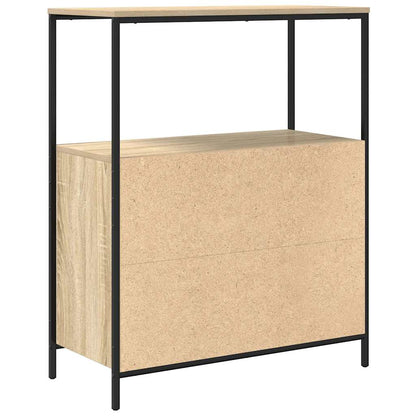 Badkamermeubel met planken 76,5x35x95 cm Sonoma eikenkleurig