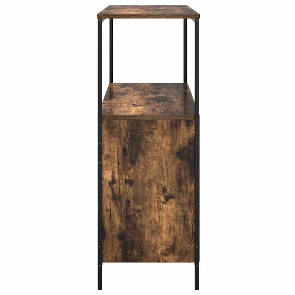 Badkamermeubel met planken gerookt eiken 76,5x35x95 cm