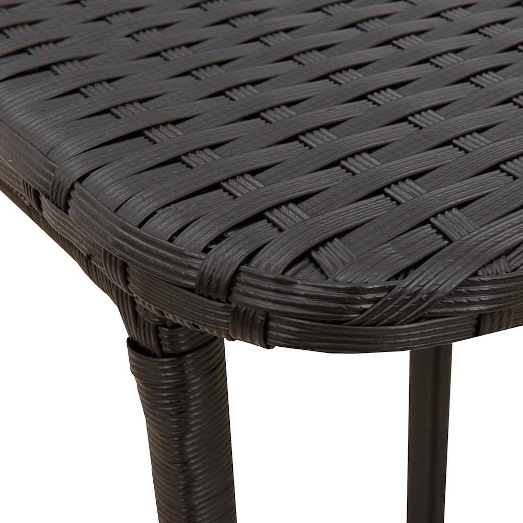 Tuintafel inklapbaar 90x51x75 cm poly rattan zwart