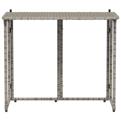 Tuintafel inklapbaar 90x51x75 cm poly rattan grijs