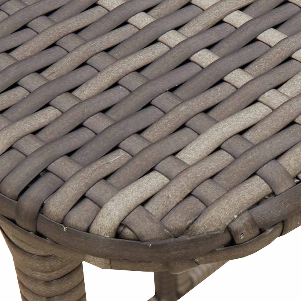 Tuintafel inklapbaar 90x51x75 cm poly rattan grijs