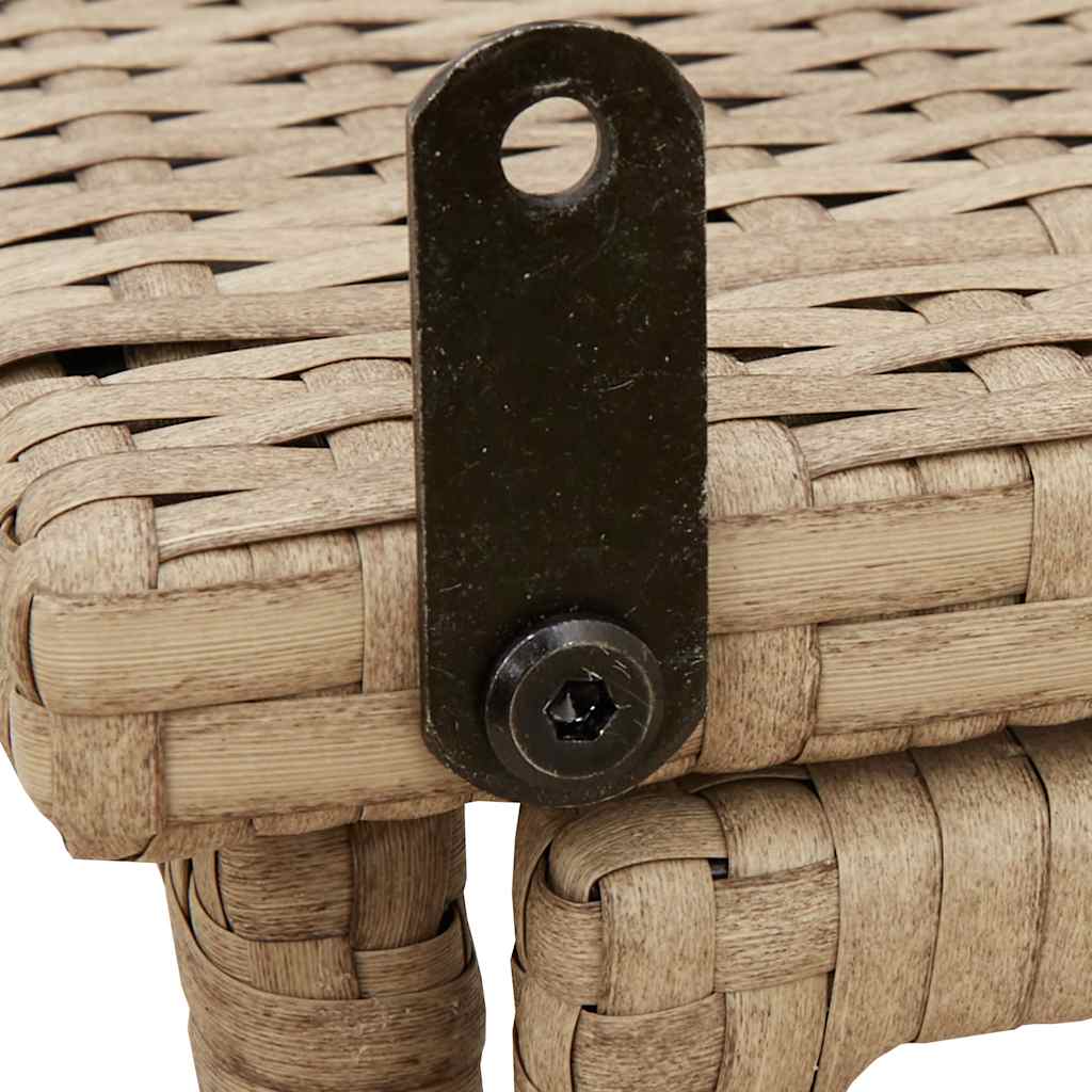 Tuintafel inklapbaar 90x51x75 cm poly rattan beige