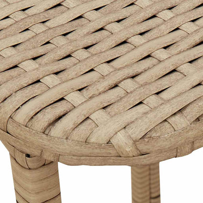 Tuintafel inklapbaar 90x51x75 cm poly rattan beige