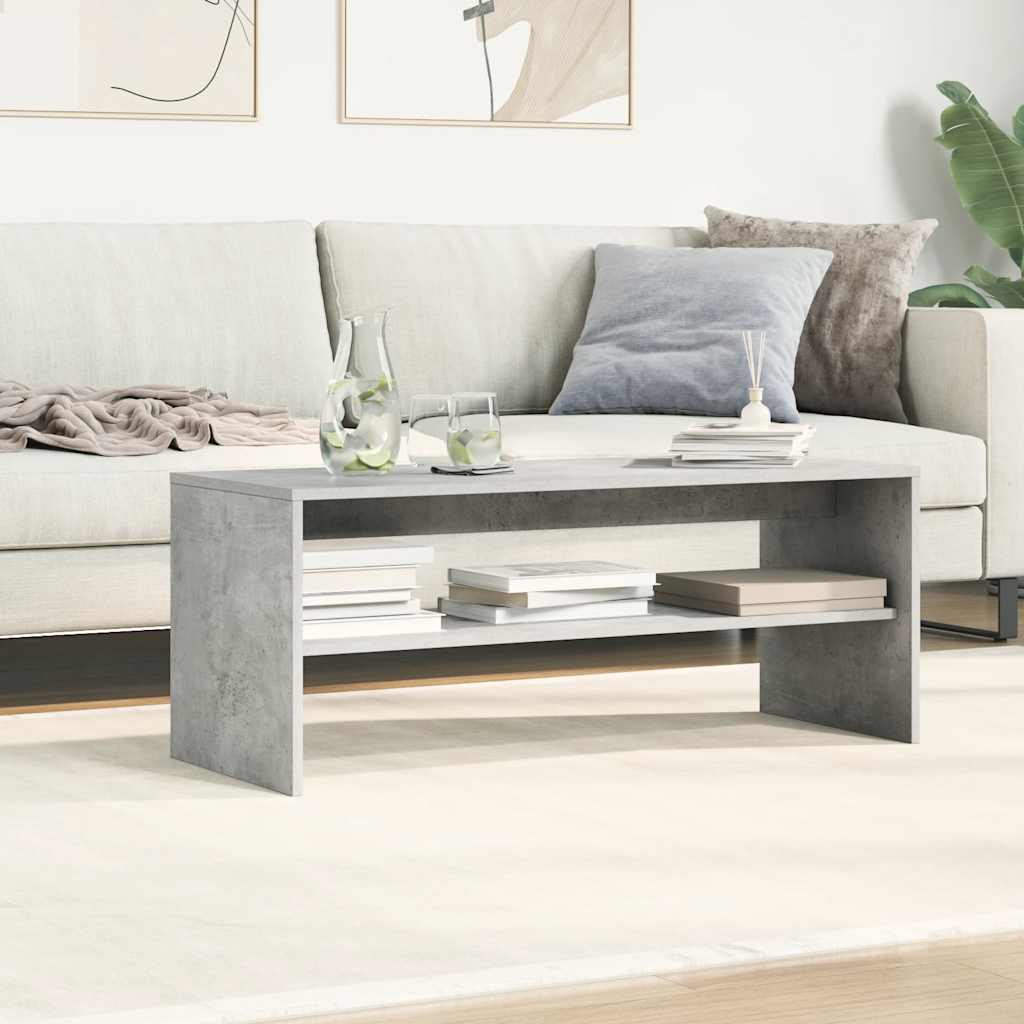 Tv-meubel 100x40x40 cm bewerkt hout betongrijs