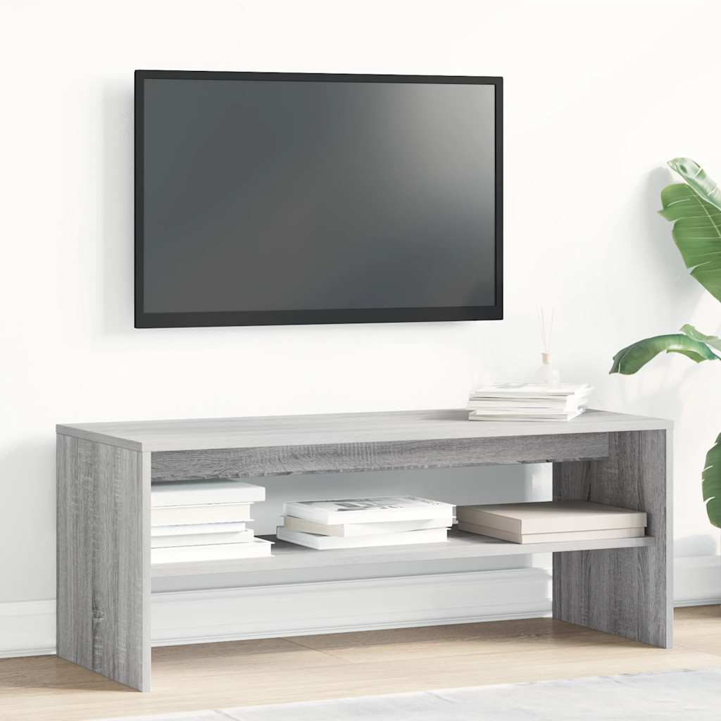 Tv-meubel 100x40x40 cm bewerkt hout grijs sonoma eikenkleurig