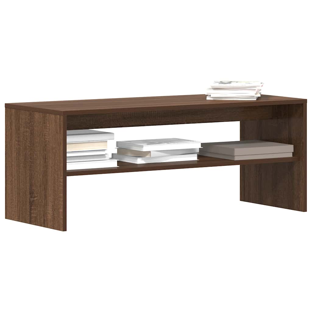 Tv-meubel 100x40x40 cm bewerkt hout bruin eikenkleur