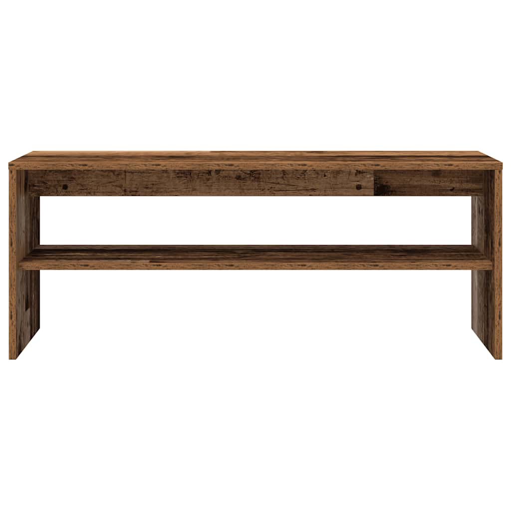 Tv-meubel 100x40x40 cm bewerkt hout oud houtkleurig