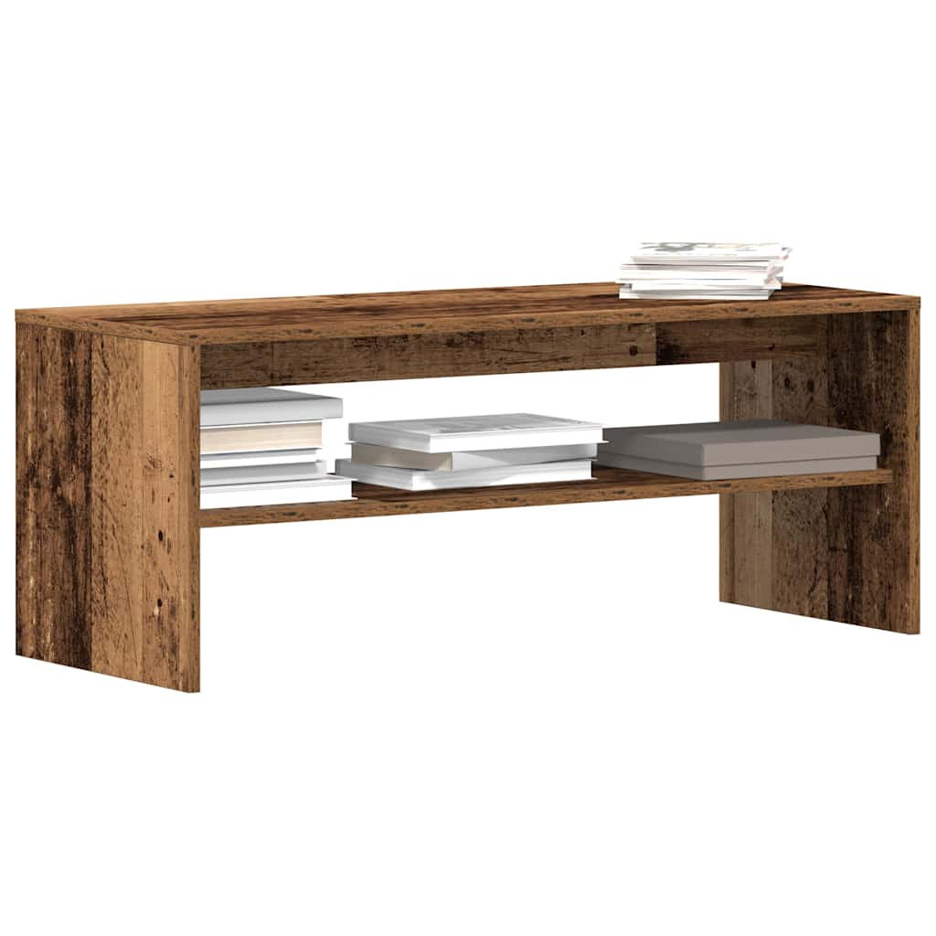 Tv-meubel 100x40x40 cm bewerkt hout oud houtkleurig