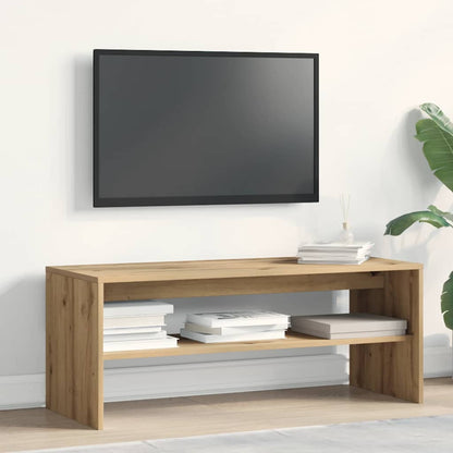 Tv-meubel 100x40x40 cm bewerkt hout artisanaal eikenkleurig