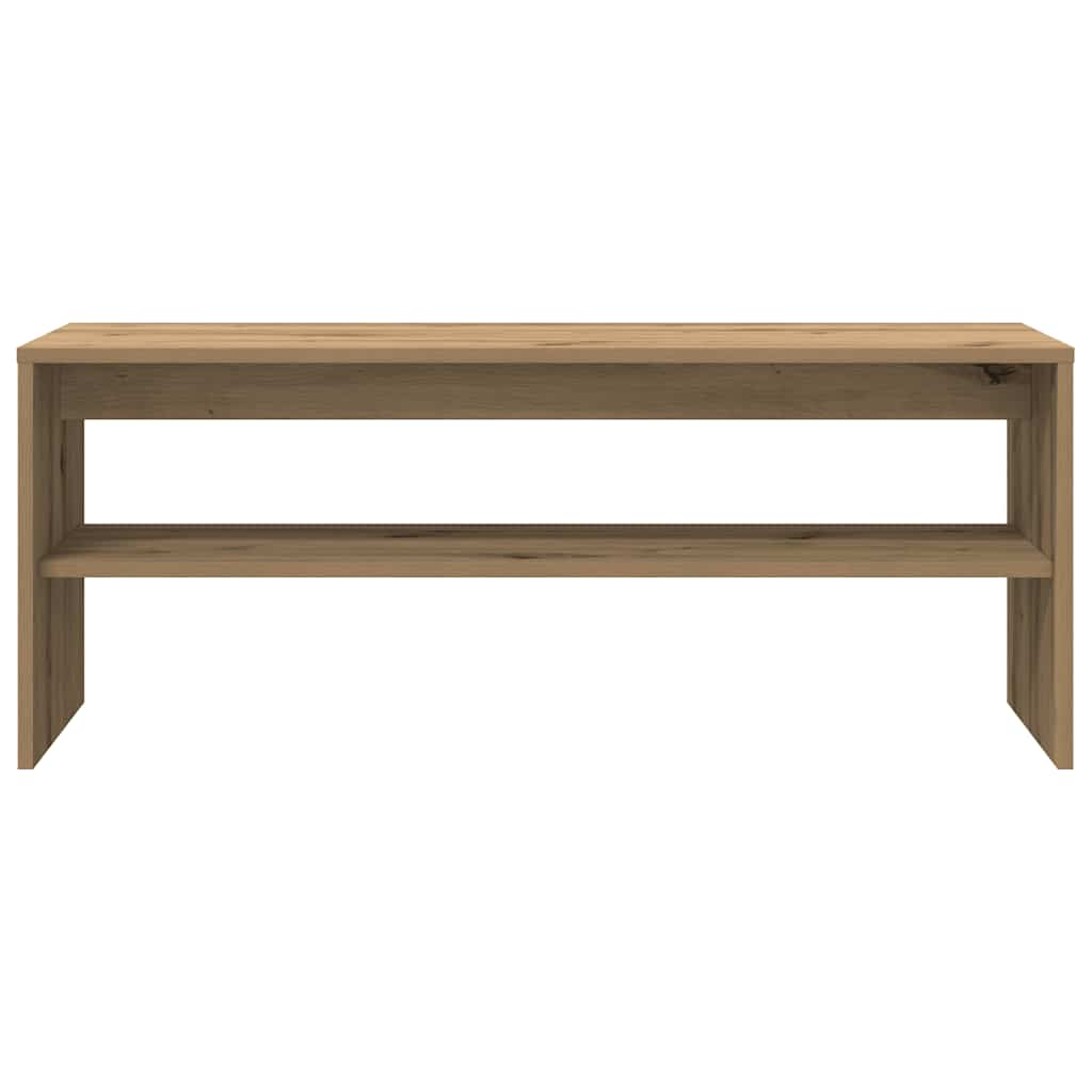 Tv-meubel 100x40x40 cm bewerkt hout artisanaal eikenkleurig