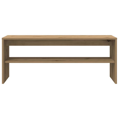 Tv-meubel 100x40x40 cm bewerkt hout artisanaal eikenkleurig