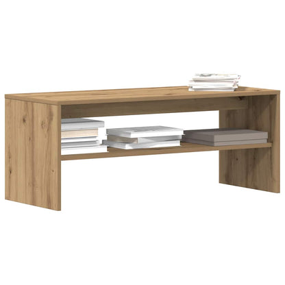 Tv-meubel 100x40x40 cm bewerkt hout artisanaal eikenkleurig