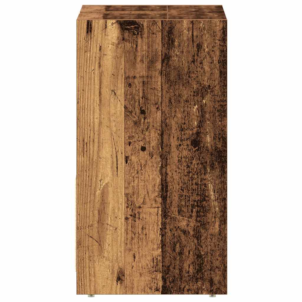 Wastafelkast 60x33x60 cm bewerkt hout oud houtkleurig