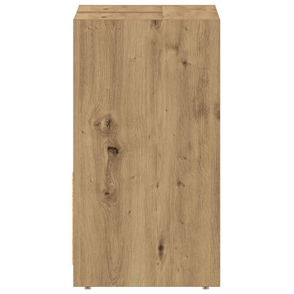 Wastafelkast 60x33x60 cm bewerkt hout artisanaal eikenkleurig