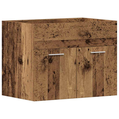 Wastafelkast 60x38,5x46 cm bewerkt hout oud houtkleurig