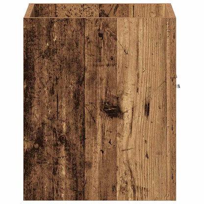 Wastafelkast 60x38,5x46 cm bewerkt hout oud houtkleurig