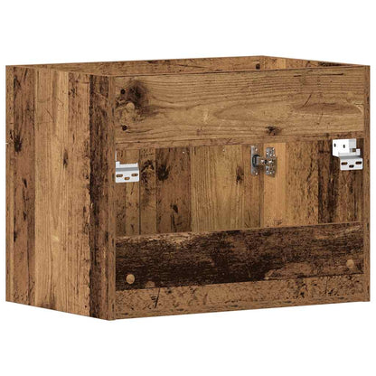 Wastafelkast 60x38,5x46 cm bewerkt hout oud houtkleurig