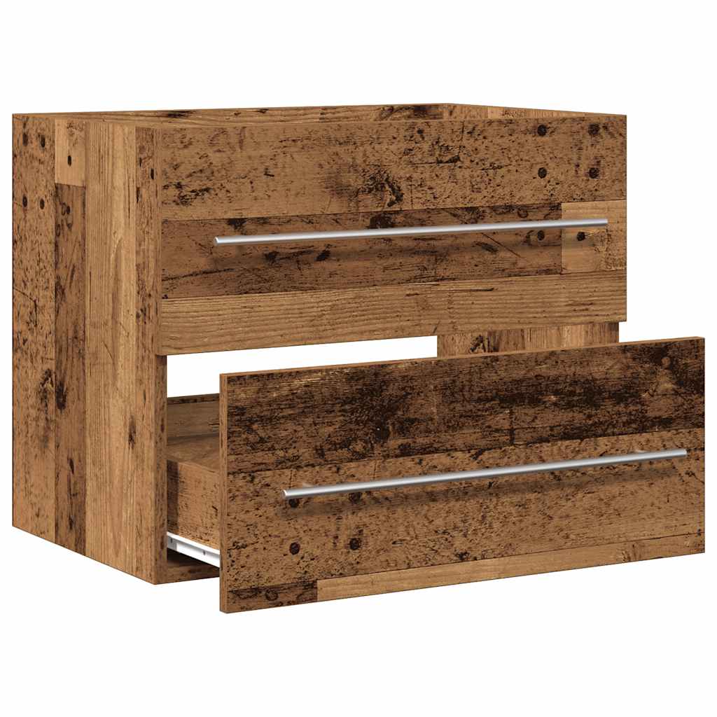 Wastafelmeubel 60x38,5x48 cm spaanplaat oud hout