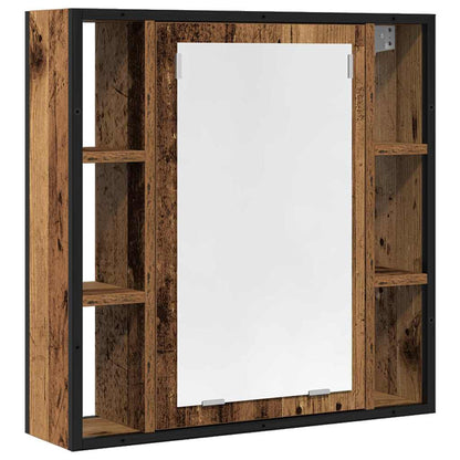 Badkamerspiegelkast 60x16x60 cm spaanplaat oud hout