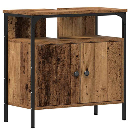 Wastafelmeubel 60x30x60 cm spaanplaat oud hout