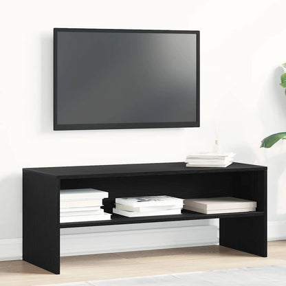 Tv-meubel 100x40x40 cm spaanplaat zwart eikenkleurig