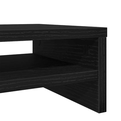 Monitorstandaard 100x24x13 cm spaanplaat zwart eikenkleurig