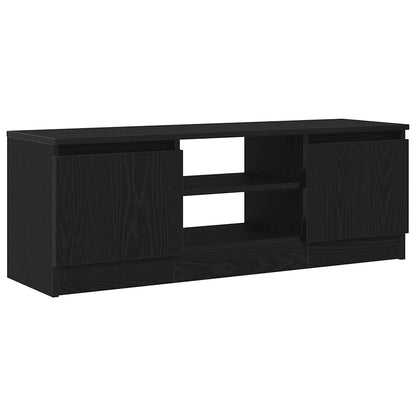 Tv-meubel 102x30x36 cm spaanplaat zwart eikenkleurig