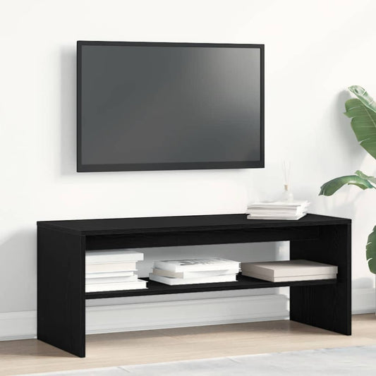 Tv-meubel 100x40x40 cm spaanplaat zwart eikenkleurig